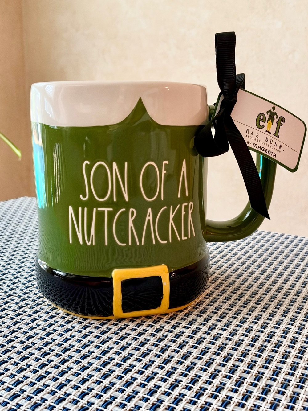 Rae Dunn + Buddy the Elf SON OF A NUTCRACKER Ceramic Mug NEW!!